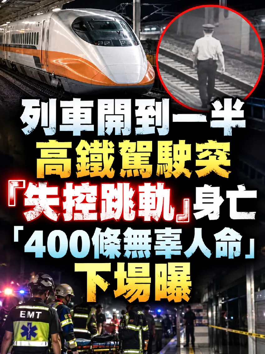 高鐵駕駛行駛中突跳軌走了 全車400人下場曝光 第 1 張