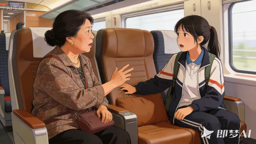 高鐵商務座被大媽霸佔還挨三巴掌，女學生冷靜沒鬧，十分鐘後大媽嚇傻 第 5 張